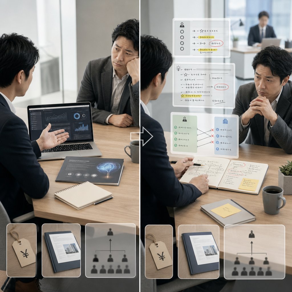 失注原因の分類を可視化した営業ダッシュボード