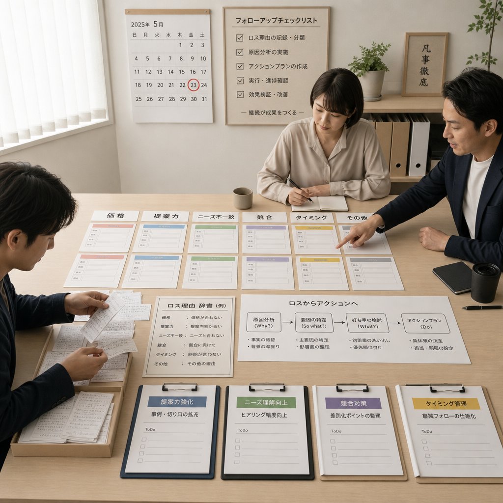 CRMデータをもとに失注分析を進める担当者